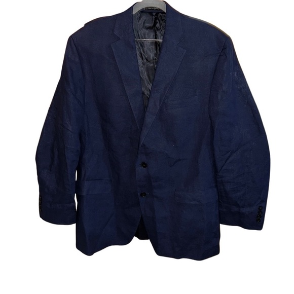 Lauren Ralph Lauren Other - Lauren Ralph Lauren Navy Blue Linen Blazer Size 44R